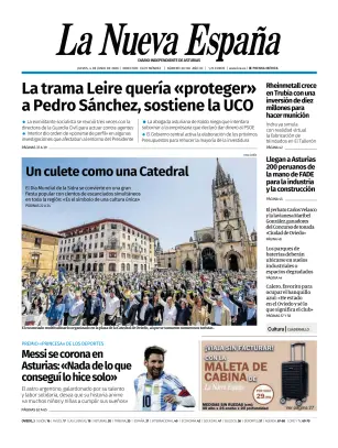 Portada de La Nueva España (Oviedo), 4 de junio de 2026
