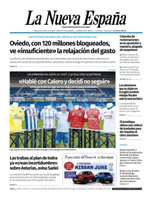 Portada de La Nueva España (Oviedo), 8 de julio de 2026