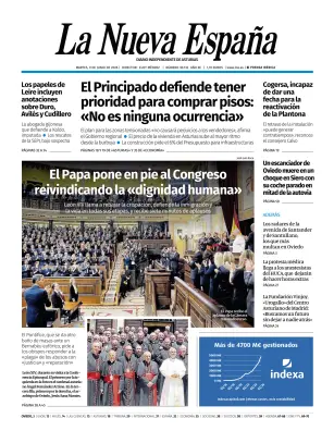 Portada de La Nueva España (Oviedo), 9 de junio de 2026