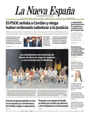 Portada de La Nueva España, 29 de mayo de 2026