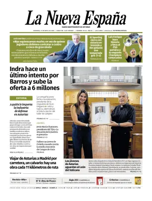 Portada de La Nueva España, 31 de mayo de 2026