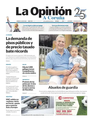 Portada de La Opinion de A Coruña, 10 de julio de 2026
