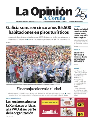 Portada de La Opinion de A Coruña, 10 de junio de 2026