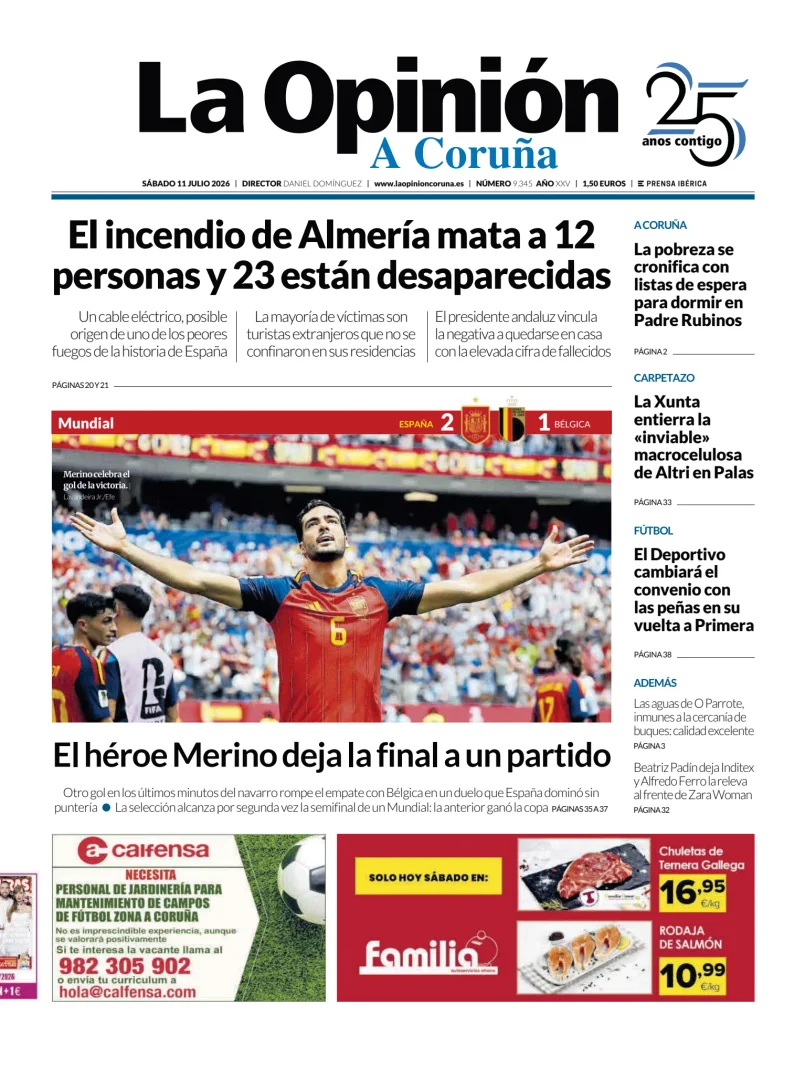 Portada de La Opinion de A Coruña