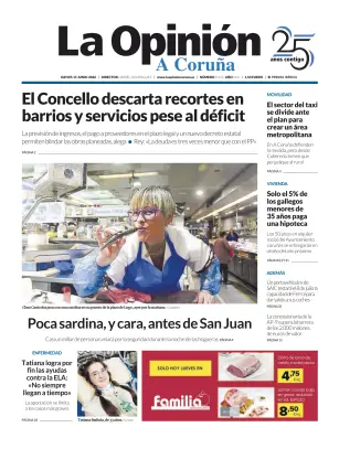 Portada de La Opinion de A Coruña, 11 de junio de 2026
