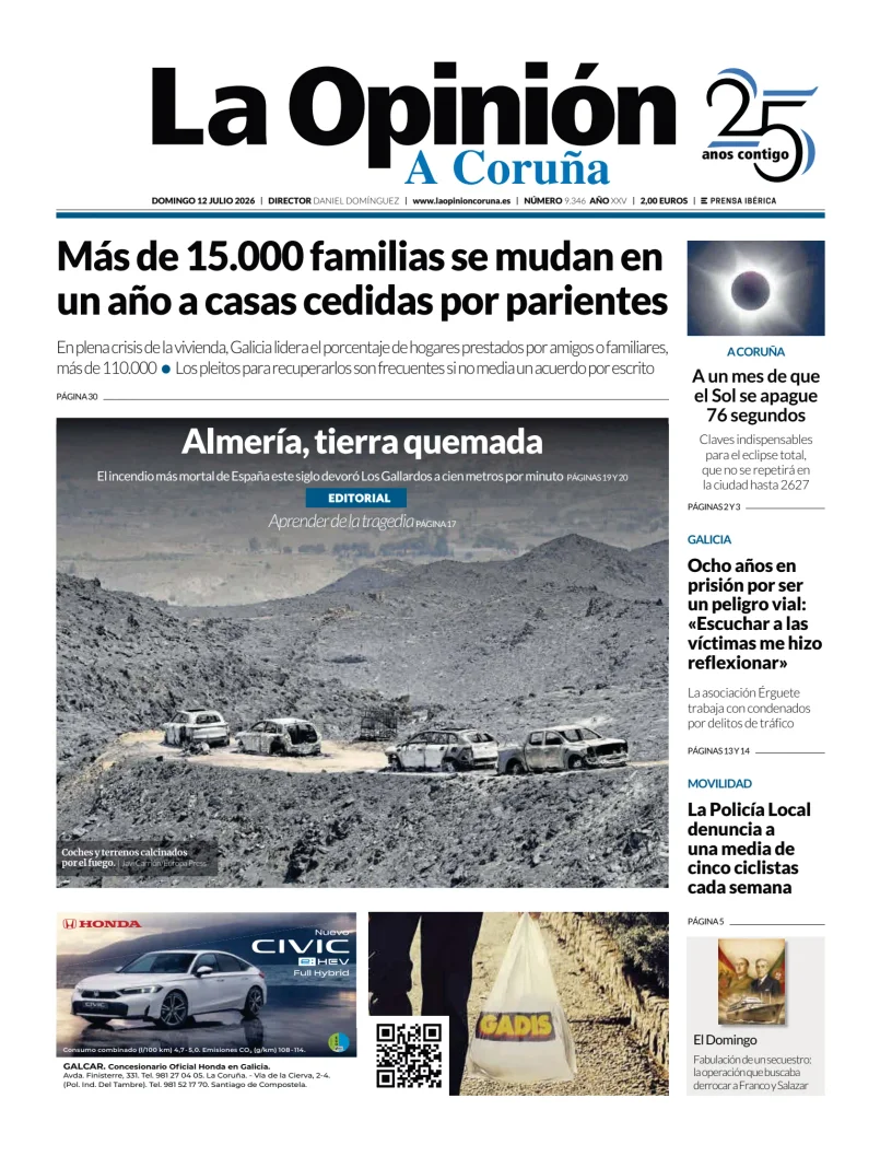 Portada de La Opinion de A Coruña