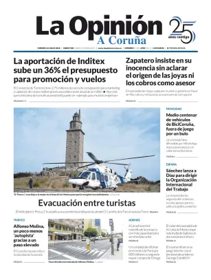 Portada de La Opinion de A Coruña, 24 de julio de 2026