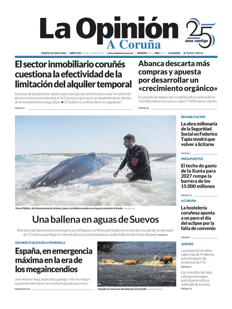 Portada de La Opinion de A Coruña