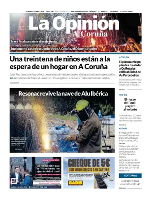 Portada de La Opinion de A Coruña, 31 de mayo de 2026