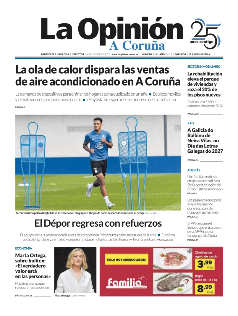 Portada de La Opinion de A Coruña