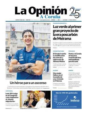 Portada de La Opinion de A Coruña, 9 de junio de 2026