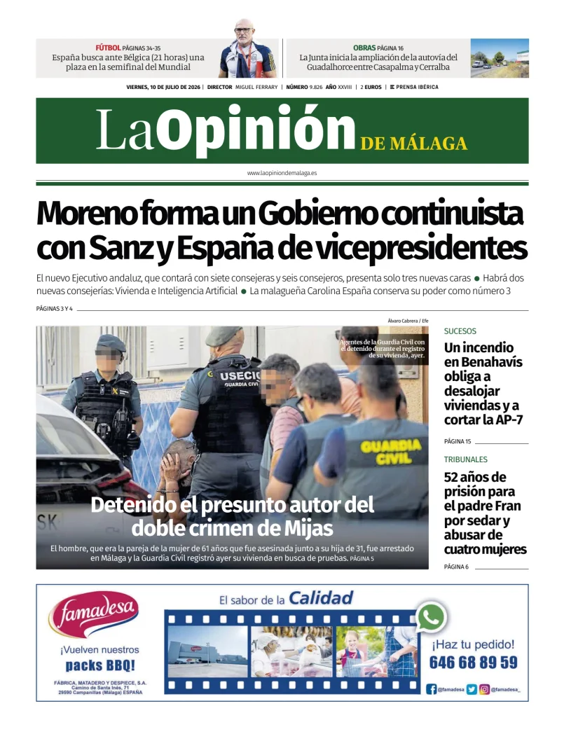 Portada de La Opinión de Málaga
