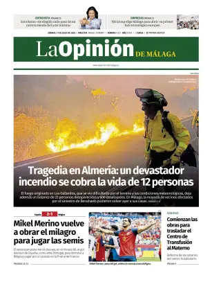Portada de La Opinión de Málaga, 11 de julio de 2026