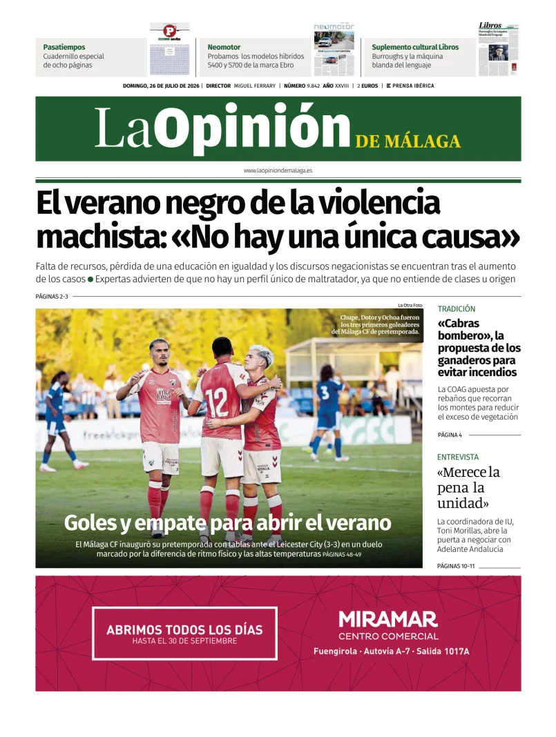 Portada de La Opinión de Málaga