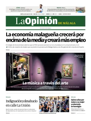 Portada de La Opinión de Málaga, 28 de julio de 2026