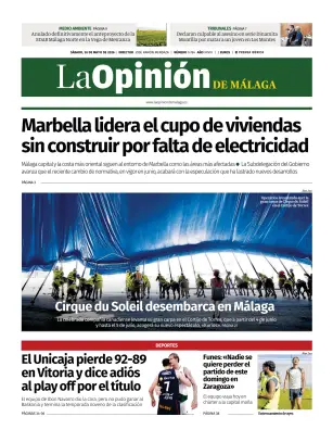 Portada de La Opinión de Málaga, 30 de mayo de 2026