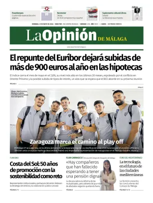 Portada de La Opinión de Málaga, 31 de mayo de 2026