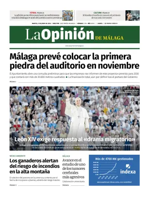 Portada de La Opinión de Málaga, 9 de junio de 2026