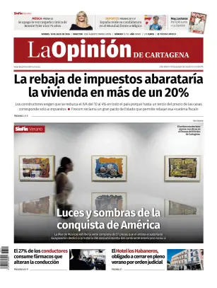 Portada de La Opinion de Murcia (Cartagena), 10 de julio de 2026