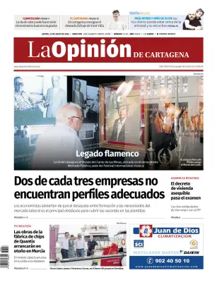 Portada de La Opinion de Murcia (Cartagena), 23 de julio de 2026