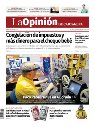Portada de La Opinion de Murcia (Cartagena), 25 de julio de 2026