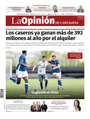 Portada de La Opinion de Murcia (Cartagena), 26 de julio de 2026