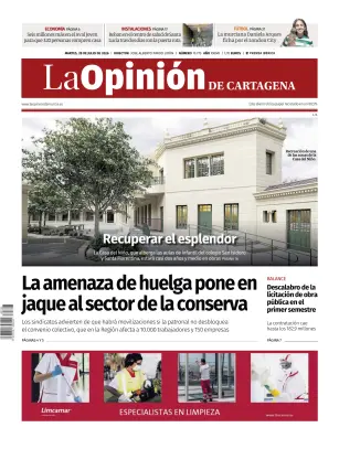 Portada de La Opinion de Murcia (Cartagena), 28 de julio de 2026