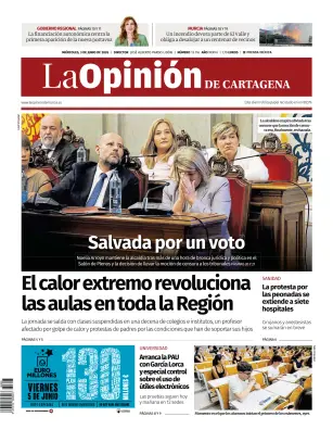 Portada de La Opinion de Murcia (Cartagena), 3 de junio de 2026