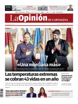 Portada de La Opinion de Murcia (Cartagena), 4 de junio de 2026