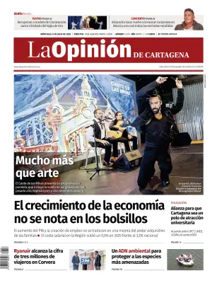 Portada de La Opinion de Murcia (Cartagena), 8 de julio de 2026