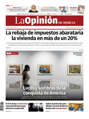 Portada de La Opinion de Murcia, 10 de julio de 2026