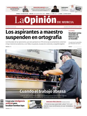 Portada de La Opinion de Murcia, 12 de julio de 2026
