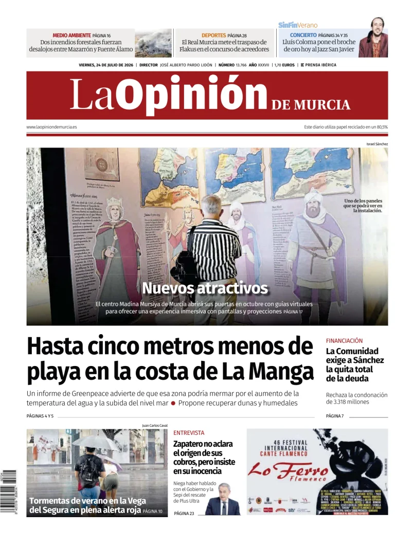 Portada de La Opinion de Murcia