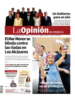 Portada de La Opinion de Murcia, 31 de mayo de 2026