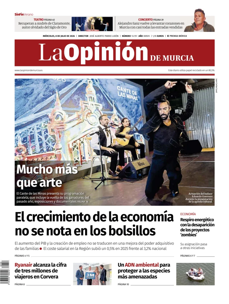 Portada de La Opinion de Murcia