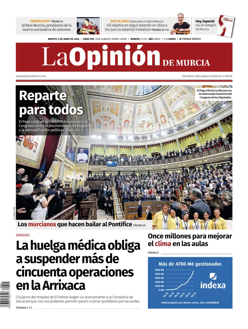Portada de La Opinion de Murcia