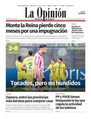 Portada de La Opinión de Zamora, 1 de junio de 2026