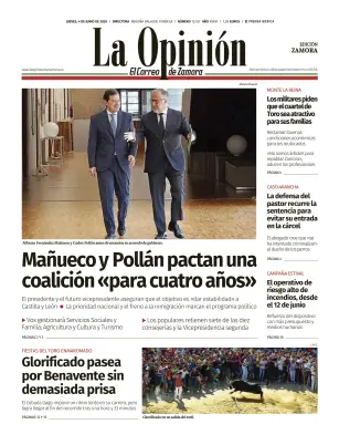 Portada de La Opinión de Zamora, 4 de junio de 2026