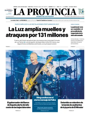 Portada de La Provincia, 10 de julio de 2026
