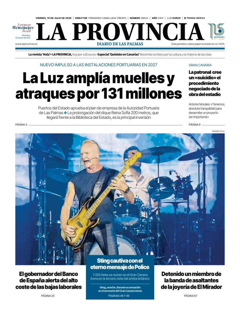 Portada de La Provincia