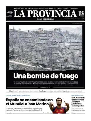 Portada de La Provincia, 11 de julio de 2026