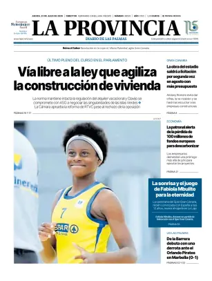 Portada de La Provincia, 23 de julio de 2026