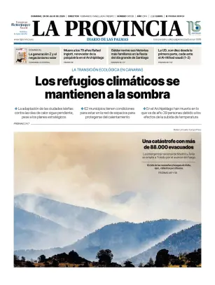 Portada de La Provincia, 26 de julio de 2026