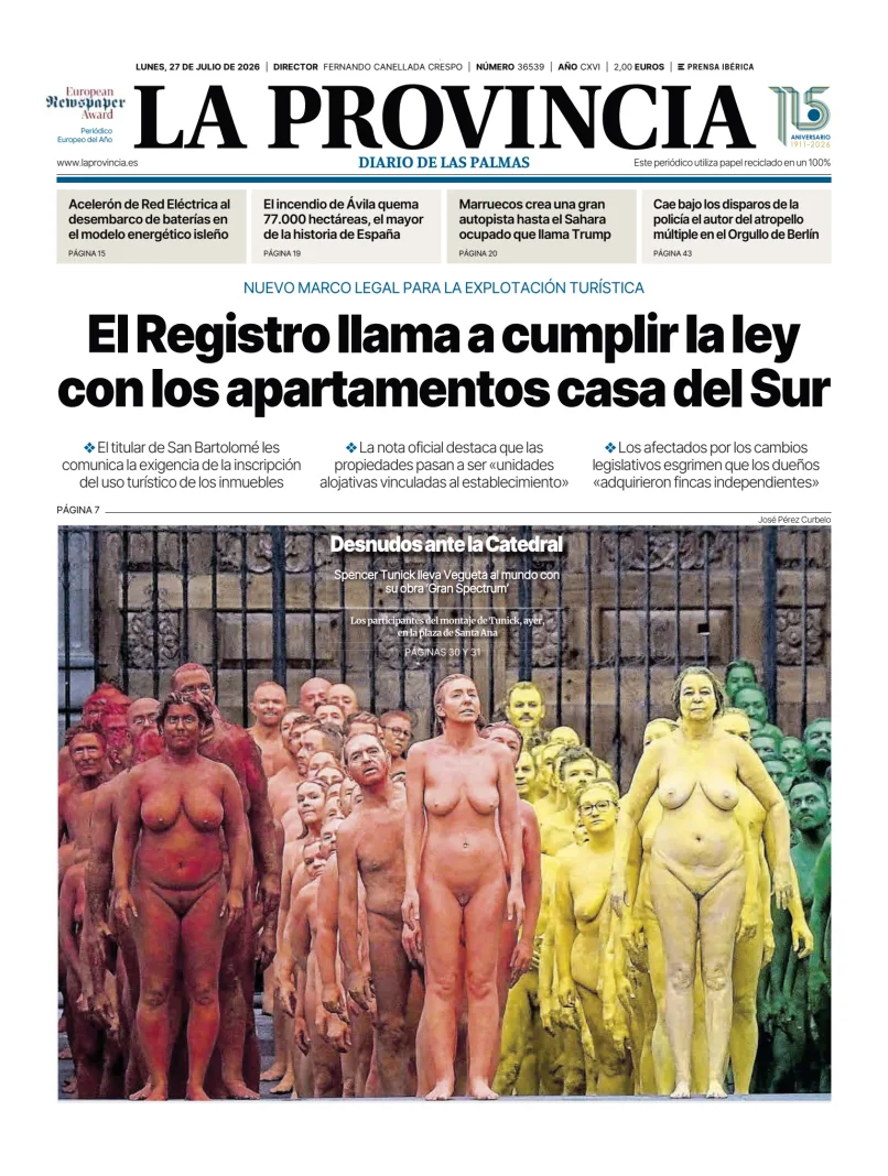 Portada de La Provincia