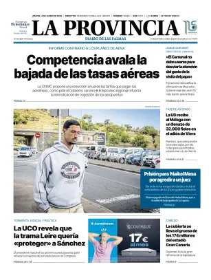 Portada de La Provincia, 4 de junio de 2026