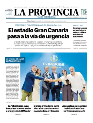 Portada de La Provincia, 9 de julio de 2026