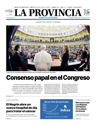 Portada de La Provincia, 9 de junio de 2026
