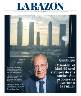 Portada de La Razón (Nacional), 1 de junio de 2026