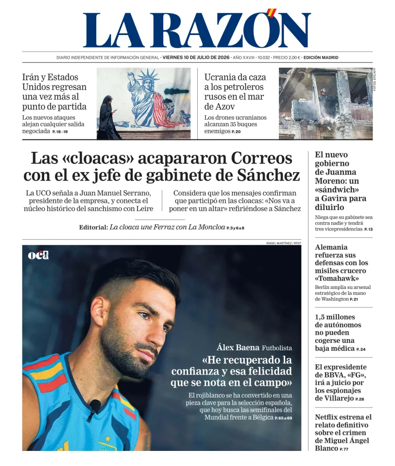 Portada de La Razón (Nacional)