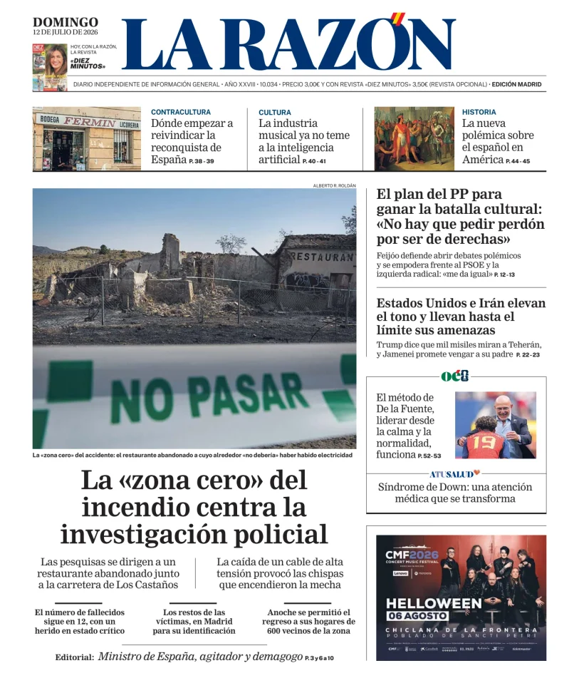 Portada de La Razón (Nacional)